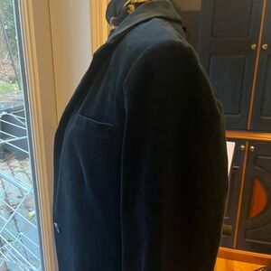 Women’s dark blue green Velvet Blazer Jacket - Classic Formal Coat